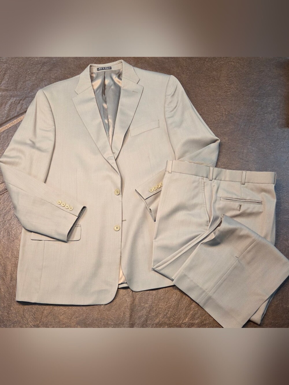 Men's 100% Wool 42R and 46L Jacket And Pants